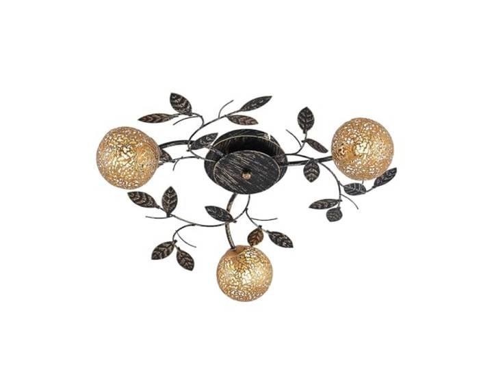 Lucande Plafonnier Evory à intensité variable (Florentin) en Noir Métal e. a. pour Salon & Salle manger (à 3 lampes\, G9) florentin plafonnier lampe