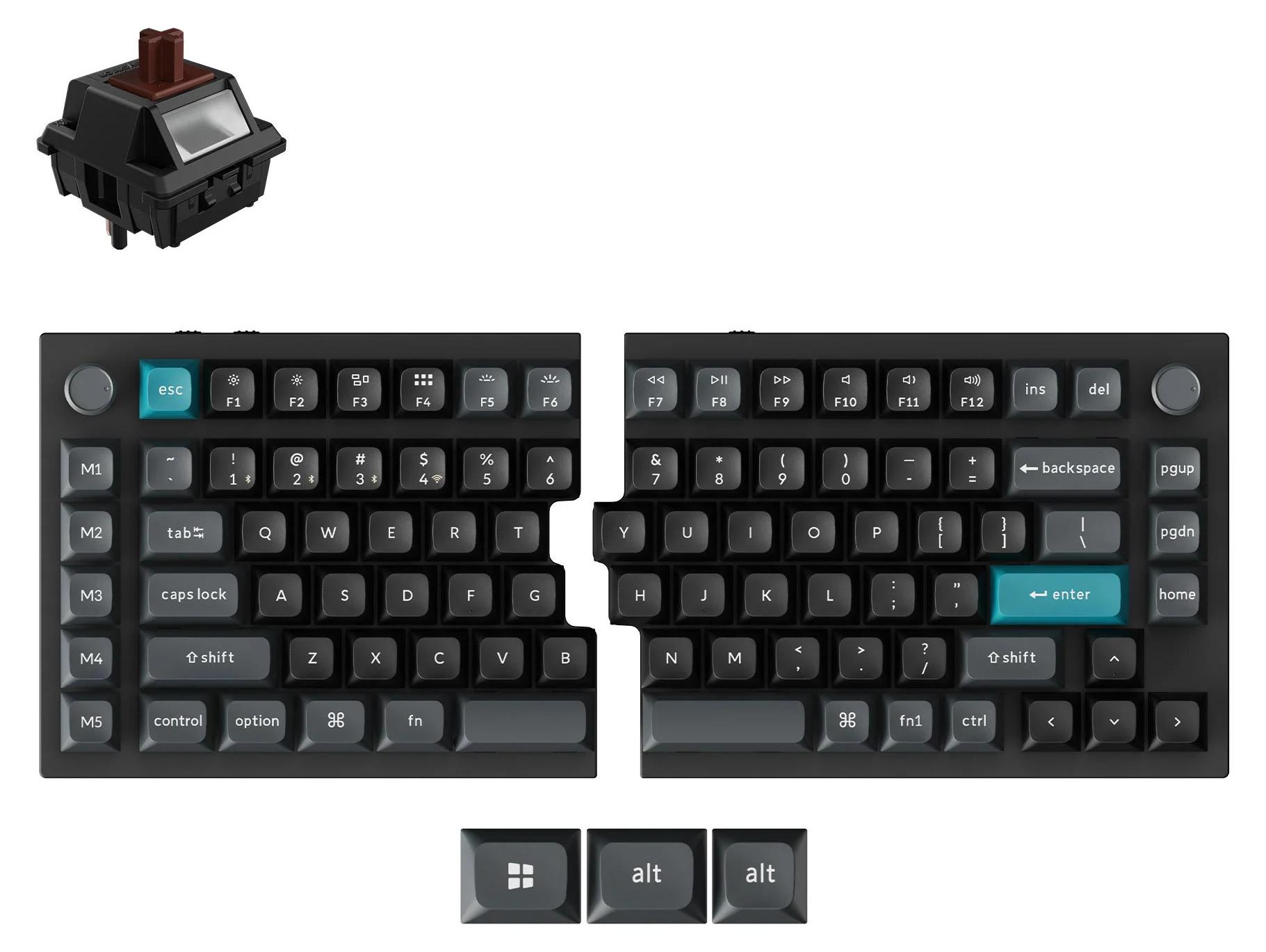 Keychron Q11 Ultra 8K Wireless Mechanischer Tastatur Schalter Braun