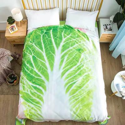 Uplift Essentials Double Sided Flannel Cabbage Blanket 70.9 X 80.7 In