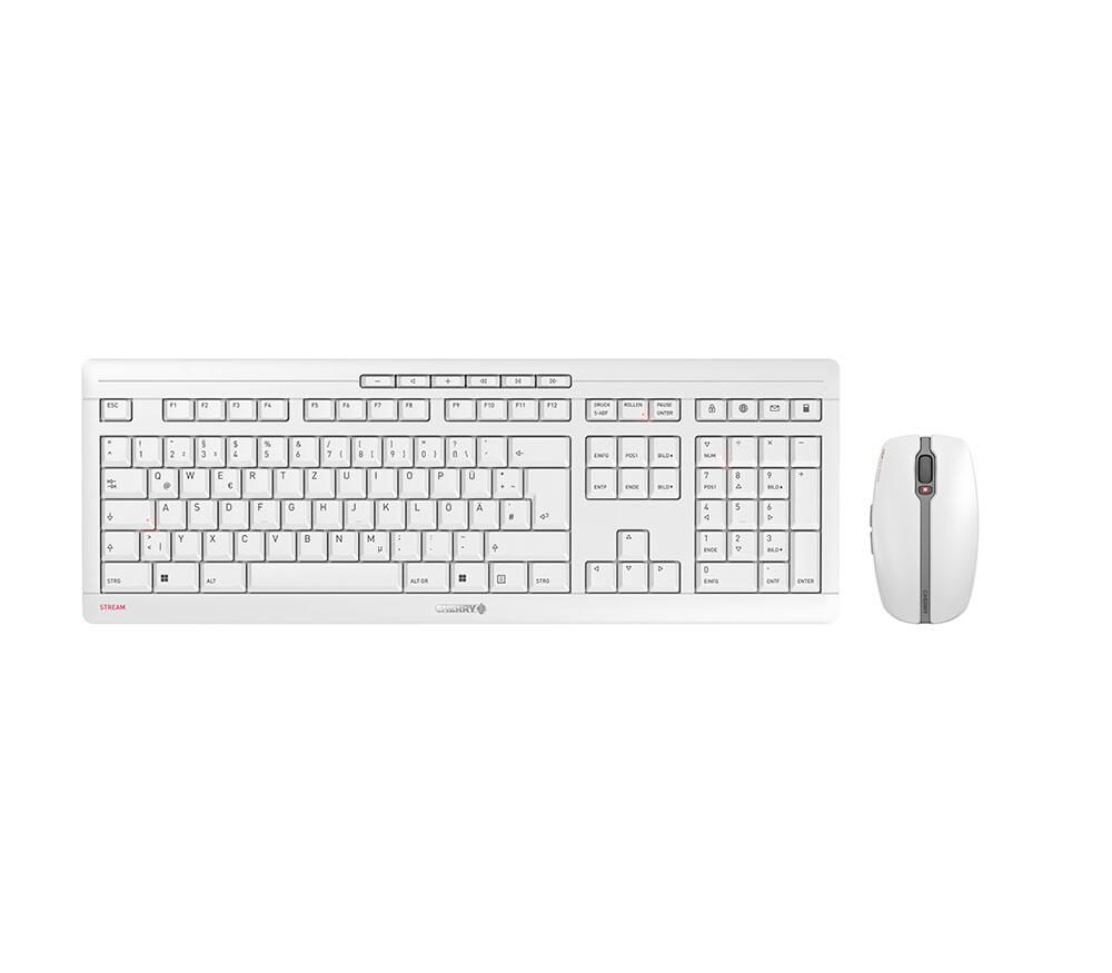 CHERRY Stream kabelloses Desktop-Set - QWERTZ DE - grau JD-8500DE-0