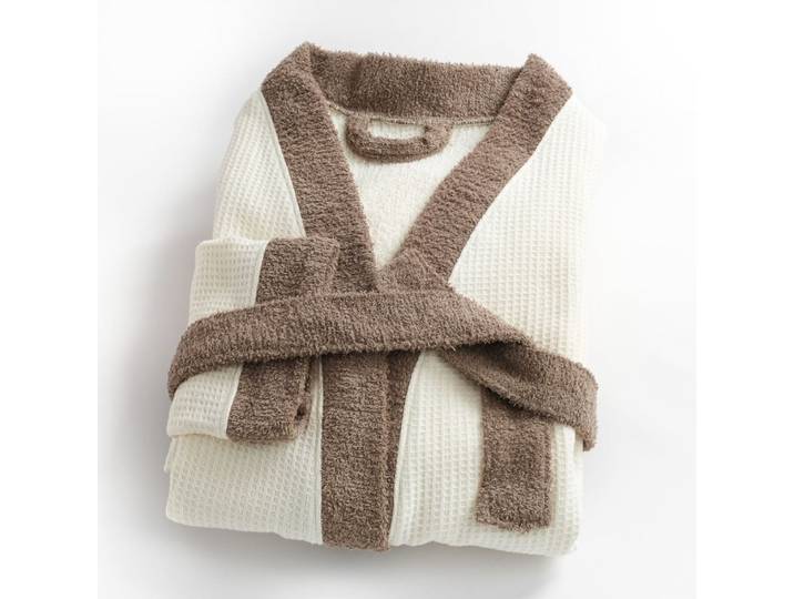 Peignoir mixte coton 57 fils double face nid d'éponge suave