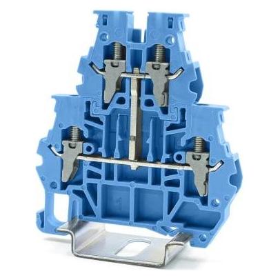 RS PRO Reihenklemme Doppelstock Blau, 4mm², 1 kV / (2624375)