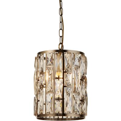 SEARCHLIGHT Hängeleuchte "Bijou Pendant - Antique Brass Metal & Champagne Glass", gold (antikmessing), 1, Ø 22cm H: 31cm, 1 Stk., Leuchten, Hängeleuchte