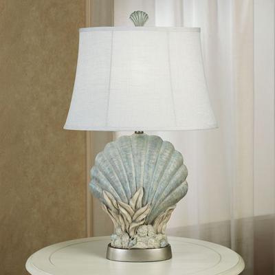 Stylecraft Home Collection Beach Treasure Table Lamp Pale Blue , Pale Blue