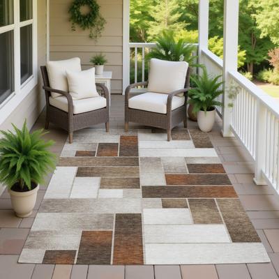 Addison Rugs Machine Washable Indoor/ Outdoor Geo Kingman Chantille Rug