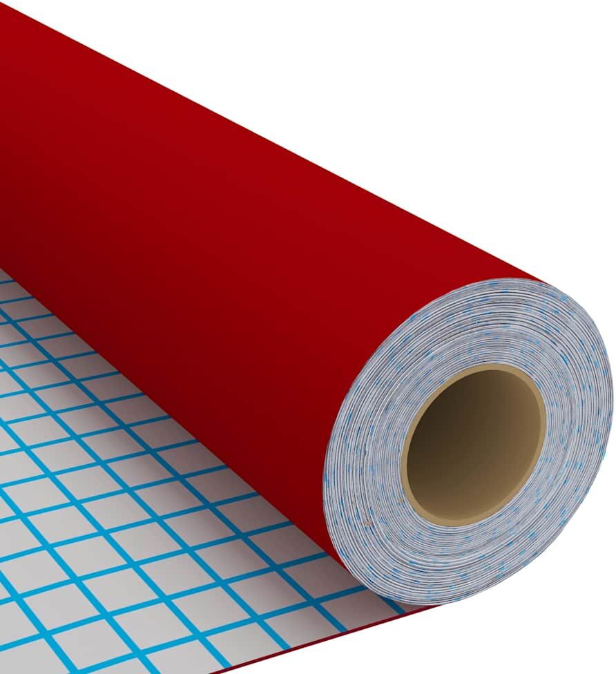 vidaXL Film autoadhésif pour meubles Rouge 500x90 cm PVC