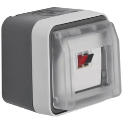 Berker 11963505 Lautsprecher-Anschlussdose AP W.1 grau