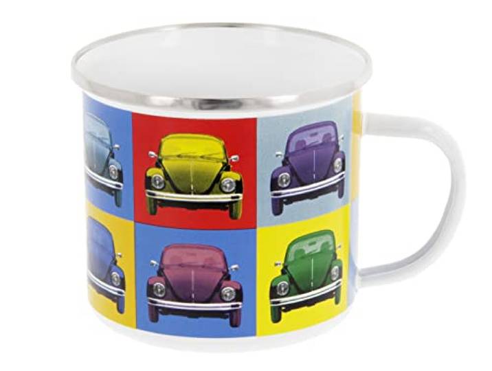 BRISA VW Collection Volkswagen Kever Emaille Mok 500ml - Veelkleurig