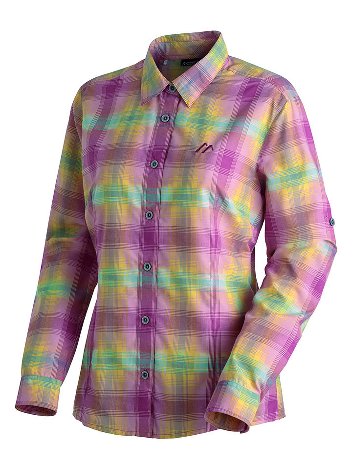 Maier Sports Funktionshemd "Nanni" in Pink/ Gelb/ Grün - 36