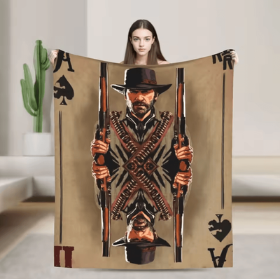 Inspire Curations Arthur Morgan Soft Flannel Throw Blanket 114jdt112 50x60in(130cmx150cm)