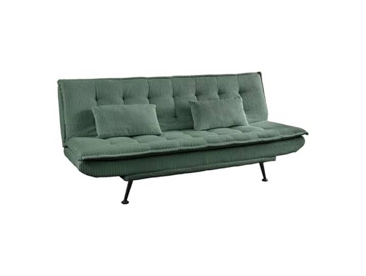Riess Ambiente Modernes Schlafsofa Jazz - 195cm - grün - Cord 3-Sitzer Couch