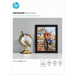 HP Advanced Fotopapier, glänzend, 250 g/m2, A4 (210 x 297 mm), 25 Blatt