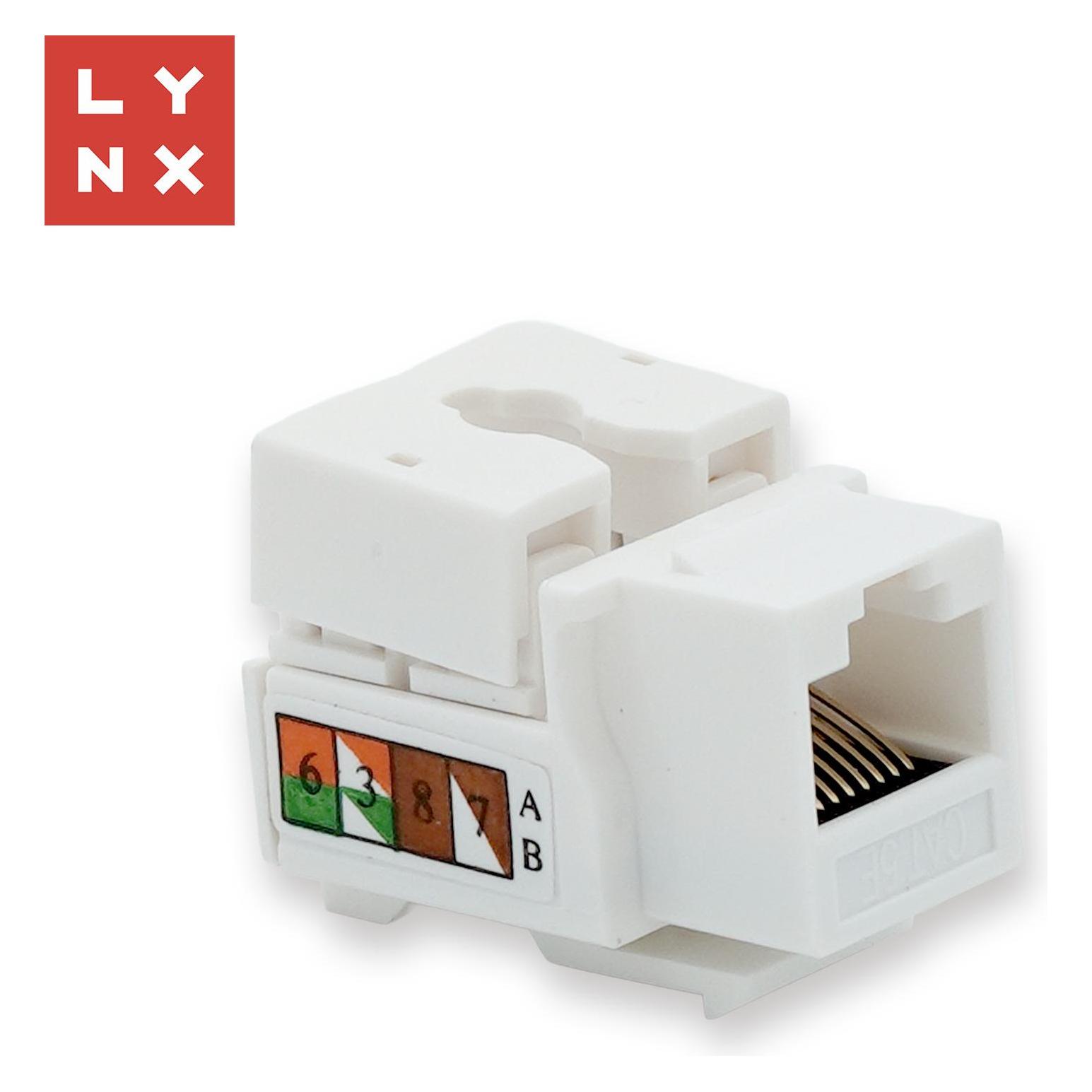Lynx Cs LYNX keystone UTP Cat5e, 90 stp., bílý (UTP, CAT5e) (LX-KST-90-CAT5E-UTP)