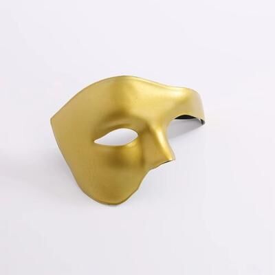 Inspired Finds Phantom Half Face Cosplay Mask Creative Masquerade Costume Accessory gold