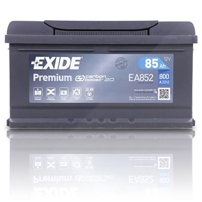 Exide EA852 Premium Carbon Boost 85Ah 800A [Hersteller-Nr. EA852] für Opel, Jeep, Aston Martin, Audi, Toyota, Saab, Jaguar, Ldv, Mercedes-Benz, Alpina