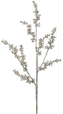 Melrose International Glittered Berry Spray (Set of 12)