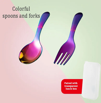 Inspire Essentials Portable Stainless Steel Travel Tableware Set dazzling Colors