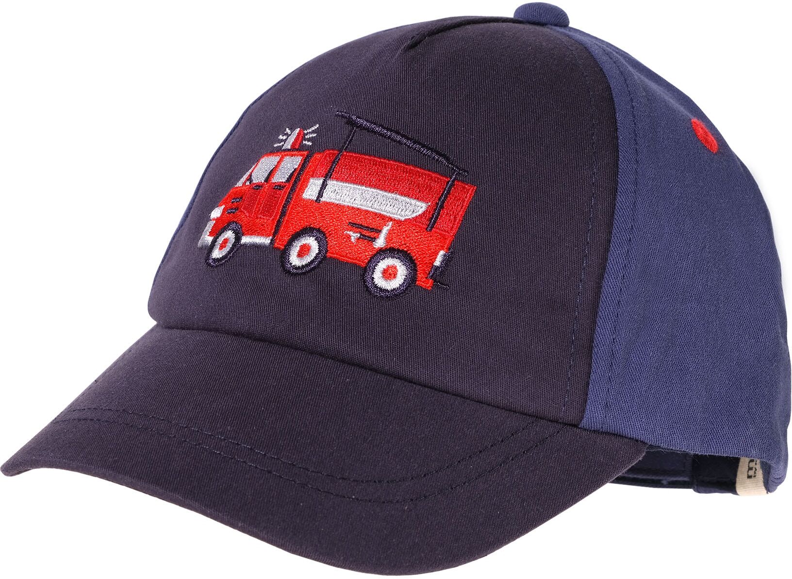 Baseball Cap MAXIMO, Jungen, Gr. 47/49, blau, Baumwolle, gemustert, Caps Baseball Cap, Feuerwehr-Motiv, mit Stickerei, mit Klettverschluss, Baumwolle blau 47/49