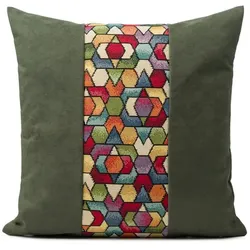 Gözze Kissenbezug Porto 45 x cm Mischgewebe Grün Dunkelgrün