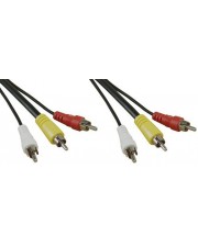 InLine Video- / Audiokabel Composite Video / Audio RCA x 3 M bis x 3 M 50 cm Schwarz (89650)
