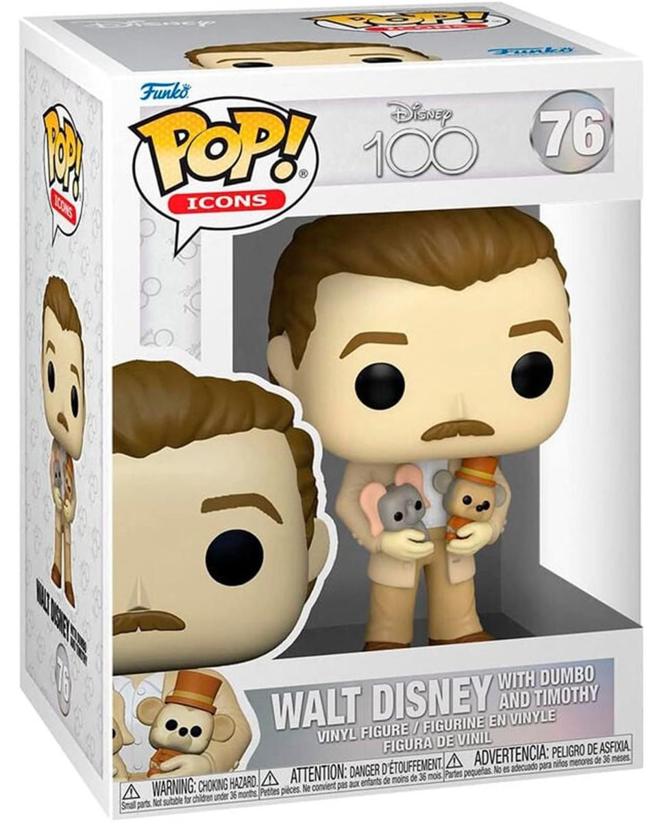 Funko Pop! Disney 100 Walt Disney en Dumbo & Timothy pluche figuur #76