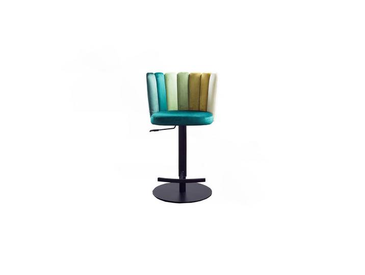 Kawola Barhocker Jada Grün Velvet Höhenverstellbar, Drehbar (360°) (1er-Set), 55x85x53 cm, Esszimmer, Barmöbel, Barhocker