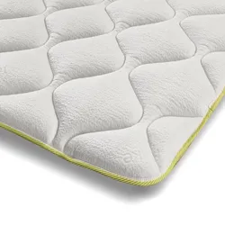 The White Stone Topper 165x195 cm | Matratzenkorrektor mit Elastiken, Cooler-Technologie, Höhe 4 cm