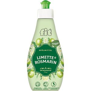fit Spülmittel Limette & Rosmarin, mikroplastikfrei, biologisch abbaubar, höchste Fettlösekraft, Flasche, 400ml