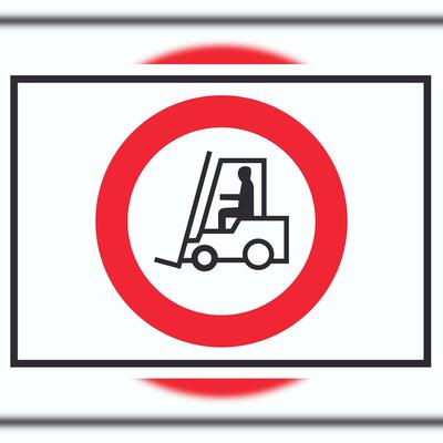 HB-Druck Gabelstapler Durchfahrt verboten Symbol Schild A0 (841x1189mm)