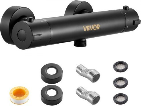 VEVOR Thermostatische douchekraan met veiligheidsslot, mengkraan met hendel, matzwart