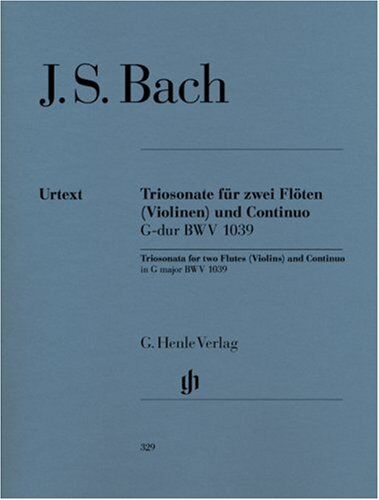 Johann Sebastian Bach - Triosonate für zwei Flöten und Continuo G-dur BWV 1039 - Preis vom 16.10.2026 11:41:07 h