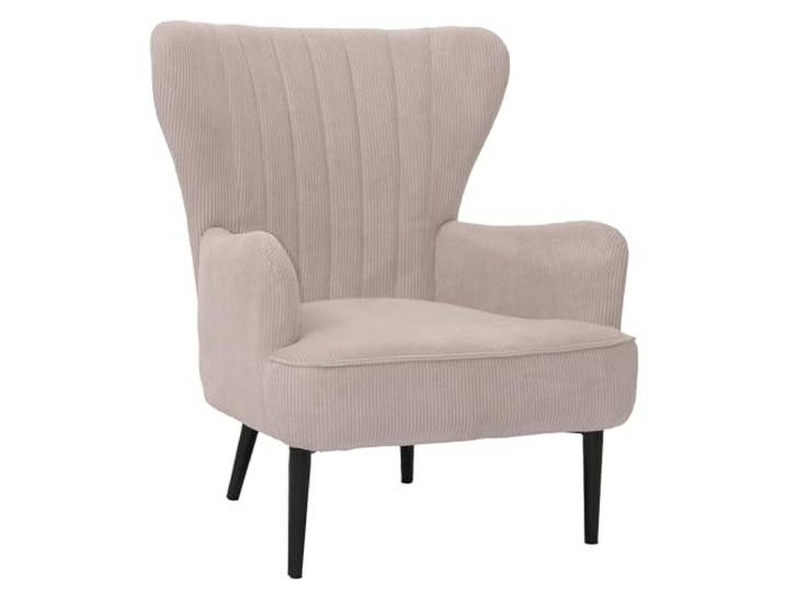 Mendler Lounge-Sessel HWC-K37 Stoff Cord - beige