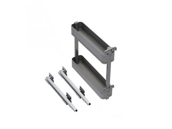 Porte-bouteilles latéral extractible Emuca Harmony 150×700 mm gris anthracite