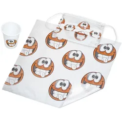 SMILY Set 2 für Kinder mit Mundspülbecher, Mundschutz, Patientenservietten und S...