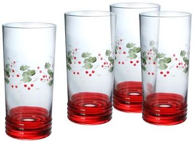 Pfaltzgraff Winterberry 20 Oz Handpainted Cooler Set of 4