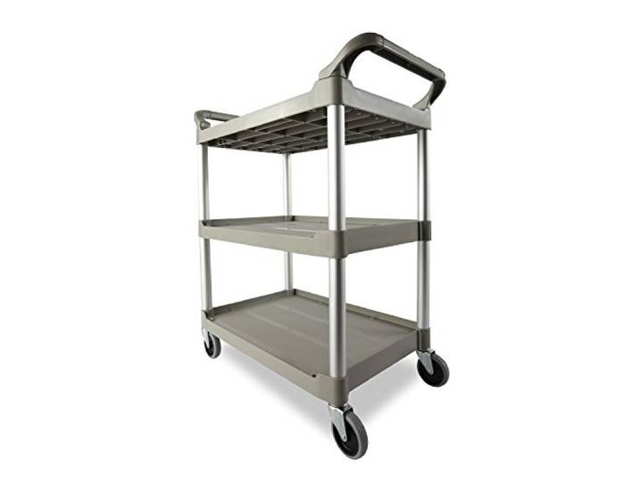 Rubbermaid Commercial Products Service-/ Mehrzweckwagen für mittlere Beanspruchung Platinfarben