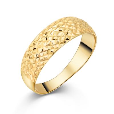 Fingerring FIRETTI "Schmuck Geschenk Gold 375 Damenring Ring Struktur" Gr. 58, gelbgoldfarben, Fingerringe, Damen, 58, Gelbgold 375, 2,45mm, Fingerring