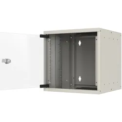 EFB Elektronik EFB 10" Wandgehäuse 4HE, Tiefe 300mm 1-teilig, RAL9010 (4 HE, 10 Zoll Rack), Serverschrank, Weiss