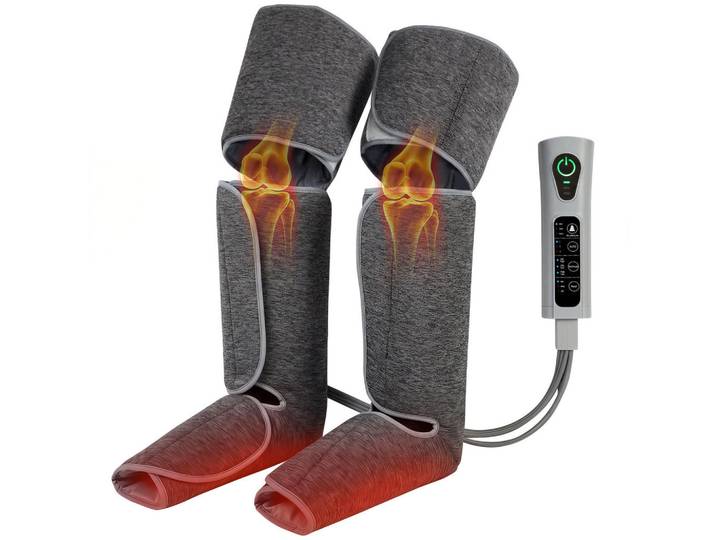 Homcom Beinmassagegerät Stoff TPR Grau, 77x12x96 cm, Freizeit & Co, Wellness & Gesundheit, Gesundheit