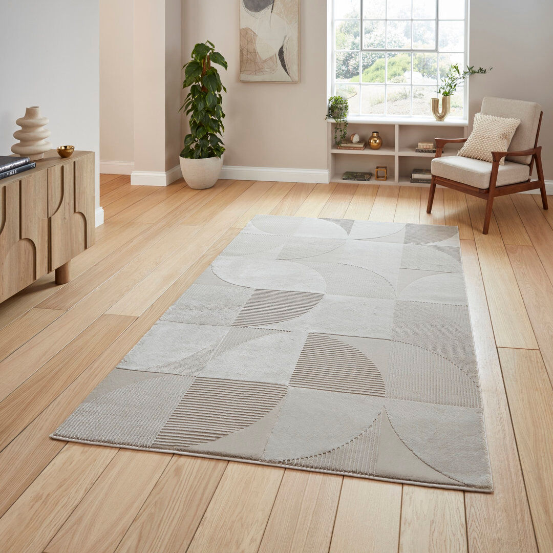 Brayden Studio Celerino Area Rug Cream/Beige Rectangle 80 x 150 cm