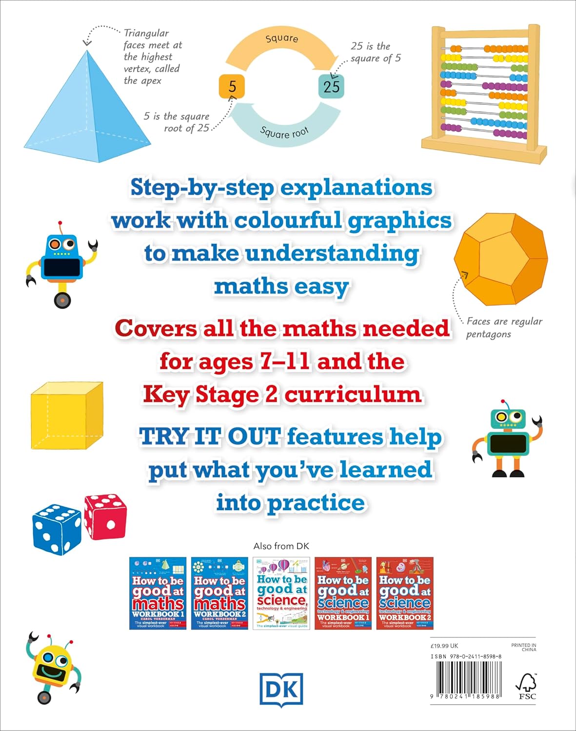 DK Children How to be Good at Maths: The Simplest-Ever Visual Guide by Carol Vorderman - DK Hardback - Ages 6-9 - Primary School Maths Guide