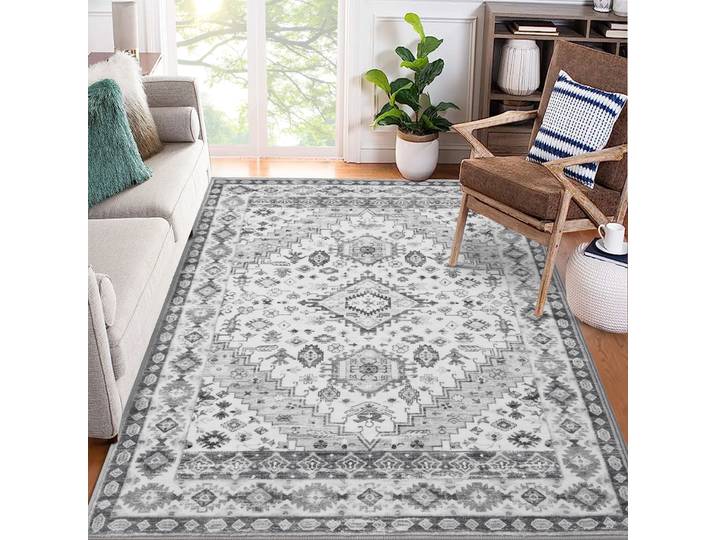 Polymères de sol coordonnants pour salon, lea de cuisine avec motif imprimé, Polymères d'intérieur, Gris, 240x340 cm, Vintage financièrement