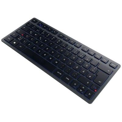 CHERRY KW 7100 MINI BT Bluetooth® Tastatur Deutsch, QWERTZ Blau Geräuscharme Tasten, Multipair-Funktion
