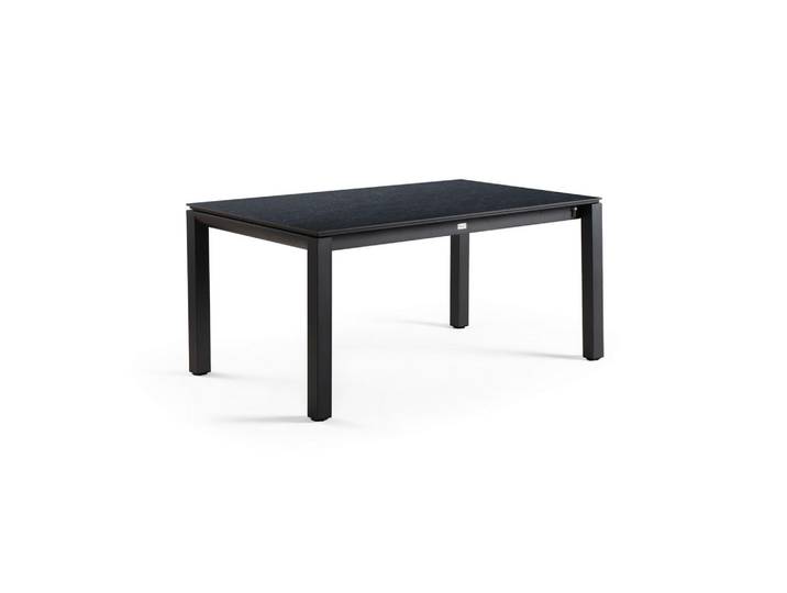 Tierra Outdoor Gartentisch, Anthrazit, Graphitfarben, Metall, Kunststoff, rechteckig, eckig, 100x74x160-220 cm, ausziehbar, lichtecht, rostfrei, Gartenmöbel, Gartentische, Gartentische ausziehbar
