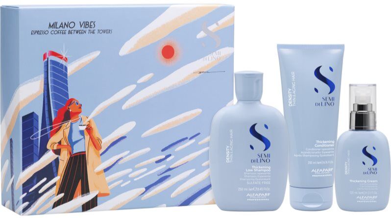 Alfaparf Milano Semi di Lino Density Holiday Kit coffret cadeau pour cheveux fins et sans volume