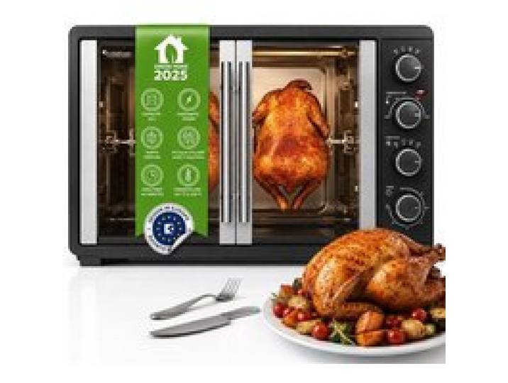 TurboTronic FEO45 - Four électrique 45 L - Four de table chaleur tournante - Mini four- Portes françaises - 2000 W - 230°C
