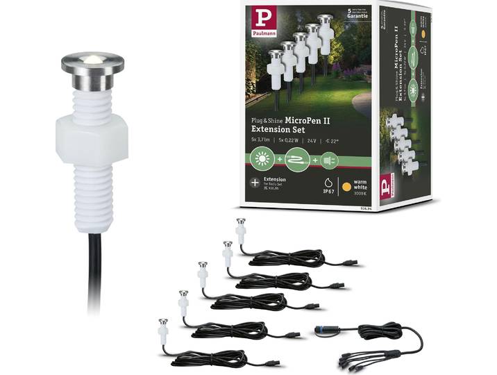 Paulmann Plug & Shine LED Bodeneinbauleuchte MicroPen II Erweiterungsset