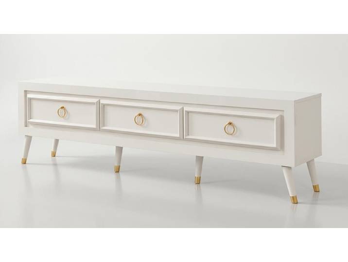 Xlmoebel Sideboard Modernes weißes Sideboard aus Holz für das Wohnzimmer (Modernes weißes Sideboard), Made in Europa