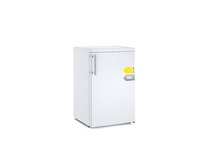 SEVERIN Vollraumkühlschrank, inkl. moderner LED Beleuchtung, 2 x höhenverstellbare Abstellflächen, große Veggiebox, extrem leise - 41 dB, 120 L Nutzinhalt, weiß, VKS 8808