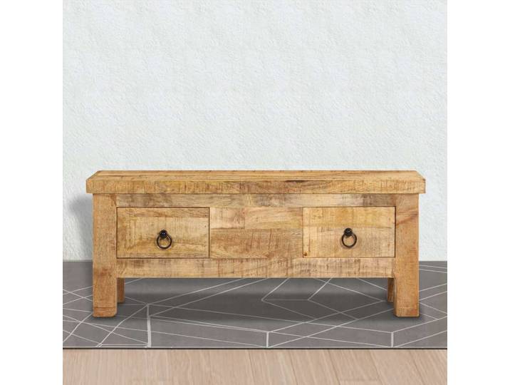 vidaXL Couchtisch 90x45x35 cm Massivholz Mango